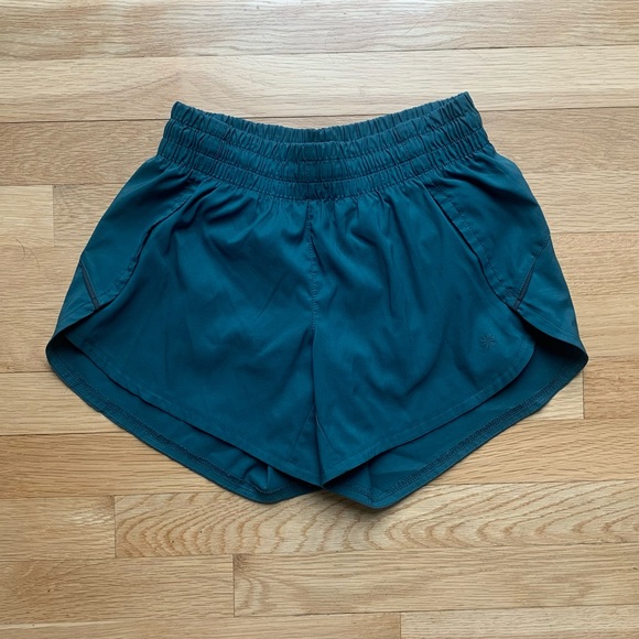 ATHLETA Teal Racer Run Short 4.5” XXS - Picture 2 of 4